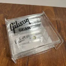 ORIGINAL GIBSON CLEAR PLASTIC DISPLAY PICKUP BOX