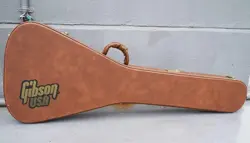 GIBSON USA FLYING V GUITAR BROWN CASE PINK SHROUD MADE IN CANADA TKL