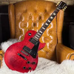 2012 GIBSON LES PAUL STUDIO FADED WORN CHERRY ELECTRIC GUITAR W/ HARDSHELL CASE!