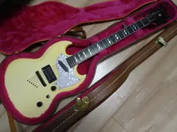 GIBSON SG-90 DOUBLE 1988 ALPINE WHITE VINTAGE ORIGINAL HARD CASE BILL LAWRENCE P