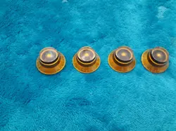 GIBSON STYLE AGED AMBER/GOLD TOP HAT KNOBS (25234)