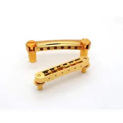 GOLD JAZZ GUITAR TUNE O MATIC BRIDGE TAILPIECE FIT EPIPHONE,IBANEZ,CORT,GIBSON