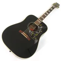 GIBSON CUSTOM SHOP  HUMMINGBIRD EBONY  EBONY  USED   ELECTRIC ACOUSTIC GUITAR