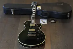 VINTAGE! 1976 GIBSON LES PAUL CUSTOM ELECTRIC GUITAR BLACK EBONY + OHSC