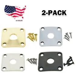 2PCS CURVED GUITAR SOCKET COVER METAL JACK PLATE SCREWS FOR GIBSON LES PAUL
