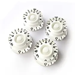 SPEED CONTROL KNOBS – VOLUME TONE GUITAR FOR GIBSON & EPIPHONE LES PAUL – WHITE