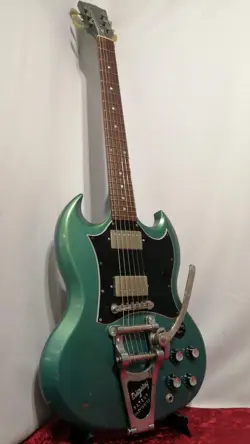 GIBSON SG SPECIAL MDOEL BLUE TEAL FLIP FLOP ELECTRIC GUITAR USED FROM JAPAN