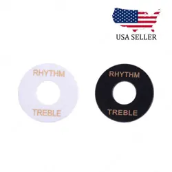 2X WHITE/B PLASTIC RHYTHM TOGGLE SWITCH PLATE FOR GIBSON EPI LES PAUL SG GUITAR