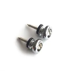 GIBSON STYLE GUITAR STRAP BUTTONS PAIR HEAVY DUTY– CHROME