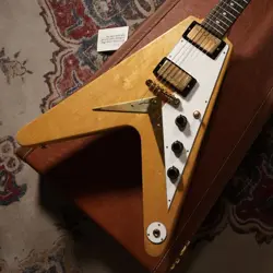 GIBSON CUSTOM SHOP 1958 KORINA FLYING V REISSUE WHITE PICKGUARD 2023