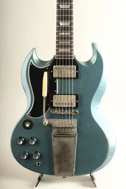 GIBSON CUSTOM SHOP 1964 SG STANDARD LEFT HAND PELHAM BLUE MAESTRO MURPHY LAB