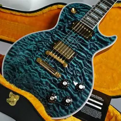 GIBSON CUSTOM SHOP 1968 LES PAUL CUSTOM 3A QUILTED MAPLE TOP NORDIC BLUE 2024