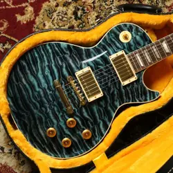 GIBSON CUSTOM SHOP LES PAUL CUSTOM 7A QUILT NORTHERN LIGHTS GLOSS GOLD