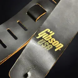 GIBSON USA LEATHER CLASSIC GUITAR STRAP WITH STRING VINTAGE – LEVY'S –ADJUSTABLE