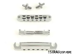 GIBSON TUNE-O-MATIC BRIDGE TAILPIECE LES PAUL MODERN LITE MODEL ALUMINUM/CHROME.