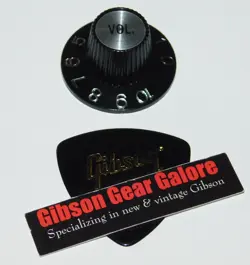GIBSON SG WITCH KNOB VOLUME BLACK SILVER GUITAR PARTS SPECIAL PROJECT ES P-90S