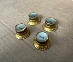 GIBSON VINTAGE 1962 GOLD REFLECTOR KNOBS ES-335 330 175 125 1961 1963 1964 1960S
