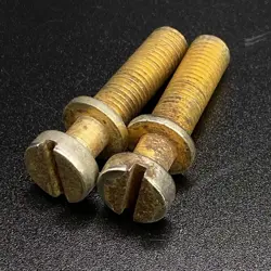 AGED TAILPIECE STUDS (2) BRASS FITS GIBSON LES PAUL SG 335