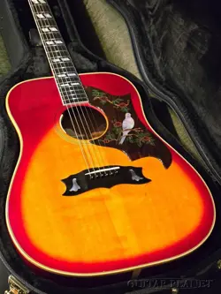 GIBSON DOVE CHERRY SUNBURST W L.R.BAGGS ANTHEM VINTAGE 1977 ACOUSTIC GUITAR