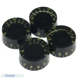 (4) RELIC AGED BLACK VINTAGE STYLE SPEED KNOBS FOR GIBSON® USA CTS POTS EMBOSSED