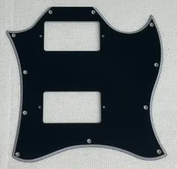 BLACK 5-PLY FOR FIT GIBSON SG STANDARD FULL FACE STYLE GUITAR PICKGUARD