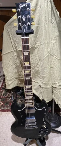 GIBSON EBONY 2012 SG (61' STYLE) USA ELECTRIC GUITAR WITH HARD SHELL CASE