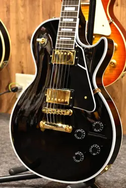 GIBSON CUSTOM SHOP LES PAUL CUSTOM EBONY GLOSS EBONY CS401066 4.53KG #GGACH