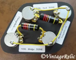 LES PAUL WIRING BUMBLEBEE OIL .022UF CAPS CTS 550K LONG SHAFT POTS FOR GIBSON
