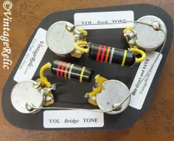 LES PAUL WIRING BUMBLEBEE OIL .022UF CAPS CTS 550K SHORT SHAFT POTS FOR GIBSON