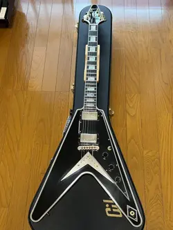GIBSON FLYING V CUSTOM ELECTRIC GUITAR EBONY FINISH FROM JAPAN