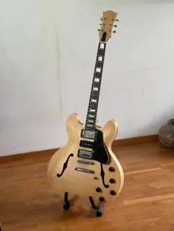 GIBSON ES STYLE GUITAR GOTOH NICKEL PARTS, SETH LOVER
