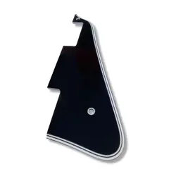 5 PLY WIDE BEVEL BLACK/WHITE PICKGUARD FOR GIBSON LES PAUL MADE IN USA BY WD