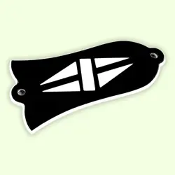FOR US GIBSON CUSTOM LOGO TRUSS ROD COVER PLATE , 2PLY BLACK