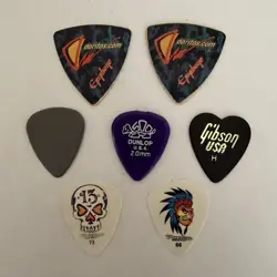 GUITAR PICKS LOT DORITOS DUNLOP GIBSON USED