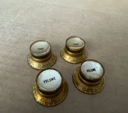 GIBSON VINTAGE 1964 GOLD REFLECTOR KNOBS ES-335 330 175 125 1962 1963 1965 60'S
