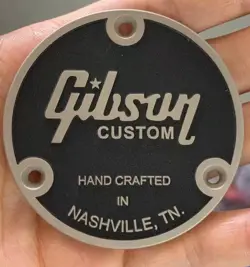 GUITAR TOGGLE SWITCH BACK PLATE FOR GIBSON CUSTOM HAND CRAFTED BLACK-CHROME