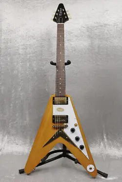 EPIPHONE INSPIRED BY GIBSON CUSTOM 1958 KORINA FLYING V AGED NATURAL