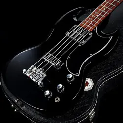 GIBSON USA SG REISSUE BASS EBONY 2006 USED 2006 MAHOGANY BODY W/HARD CASE
