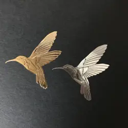 2PCS FLY BIRD HEADSTOCK SELF-ADHESIVE METAL STICKER FOR FENDER GIBSON ESP GUITAR