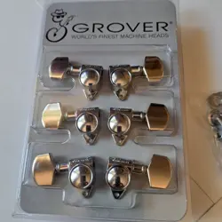 GROVER ROTOMATIC 3X3 TUNERS SCHALLER M6 BUTTONS KEYS FITS GIBSON® 102 - CHROME