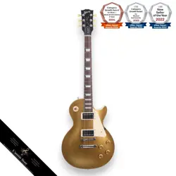 GIBSON LES PAUL STANDARD '50S GOLD TOP ELECTRIC GUITAR WITH BURSTBUCKER PUS