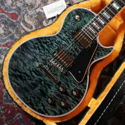 GIBSON CUSTOM SHOP M2M 1968 LES PAUL 5A QUILT TOP NORDIC BLUE *OD642