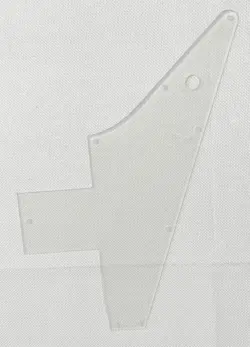 CLEAR TRANSPARENT 1-PLY FOR GIBSON 76 EXPLORER RE-ISSUE STYLE GUITAR PICKGUARD