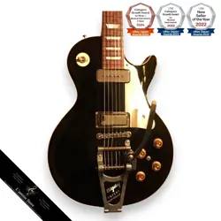 GIBSON CUSTOM SHOP 1956 LES PAUL STANDARD REISSUE EBONY WITH P90 PICKUPS