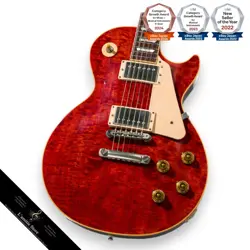 GIBSON CUSTOM LES PAUL STANDARD FLAME QUILT WINE RED