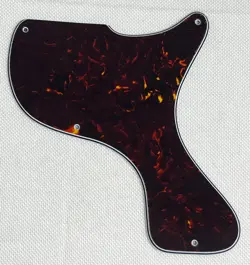 BROWN TORTOISE 4-PLY FOR GIBSON LES PAUL JUNIOR 1958 DC STYLE GUITAR PICKGUARD