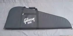 GIBSON USA DELUXE PADDED GIG BAG BLACK W ZIPPERED POCKET GREAT CONDITION