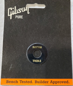 GIBSON TOGGLE SWITCH WASHER BLACK GOLD LETTERS GENUINE NEW OLD STOCK!