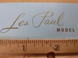 GIBSON LES PAUL MODEL GUITAR PREMIUM WATERSLIDE DECAL METALLIC GOLD INK