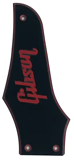 NEW 3 PLY BLACK FIT GIBSON FIREBIRD TRUSS ROD COVER+RED LOGO GUITAR PICKGUARD